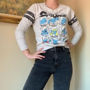 smurf long sleeved t shirt